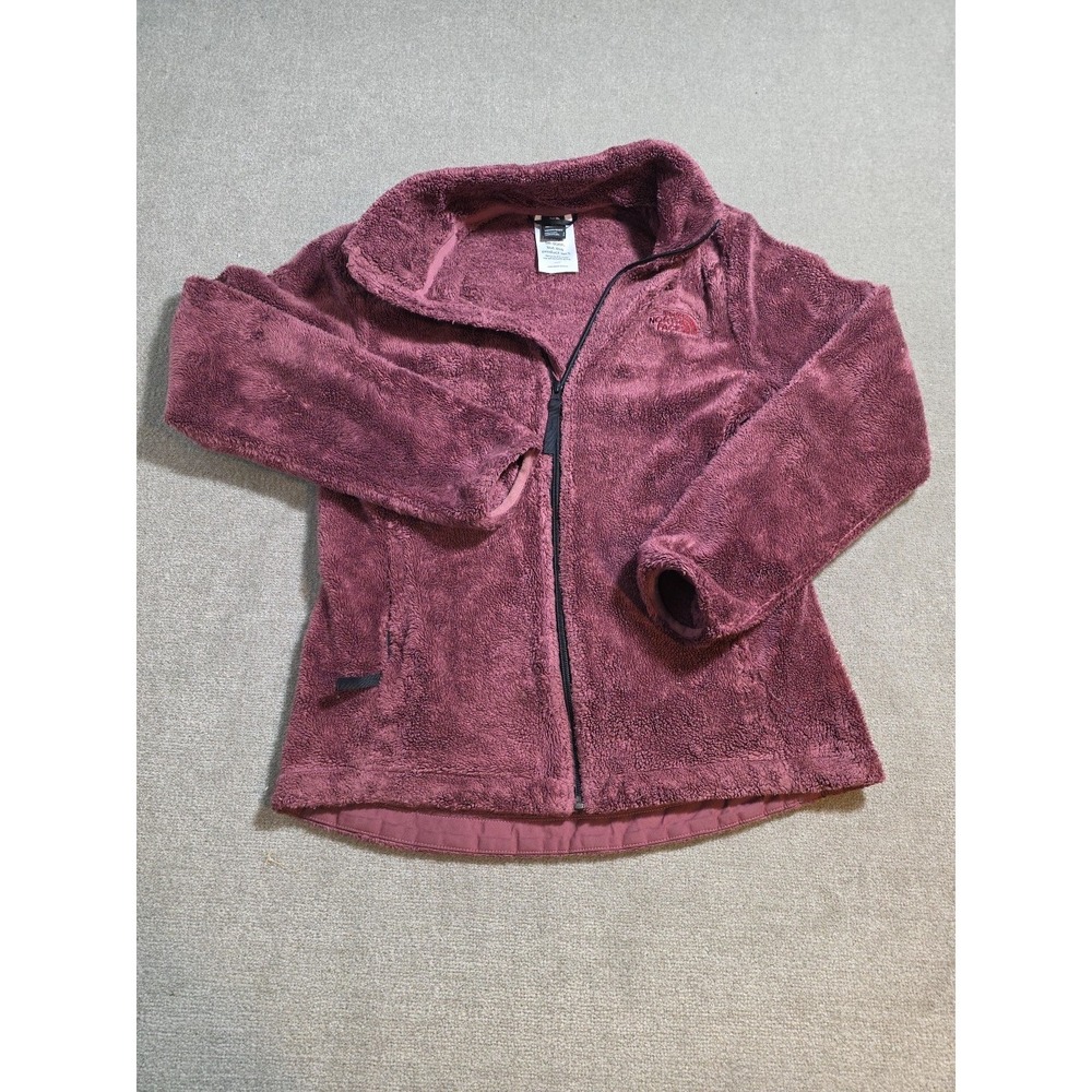 The North Face Womens Red Purple Long Sleeve Casual‎ Full-Zip Jacket Size Small